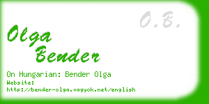 olga bender business card